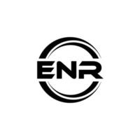 ENR letter logo design in illustration. Vector logo, calligraphy designs for logo, Poster, Invitation, etc.