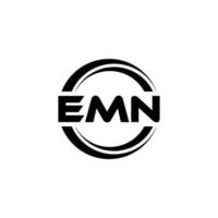 EMN letter logo design in illustration. Vector logo, calligraphy designs for logo, Poster, Invitation, etc.