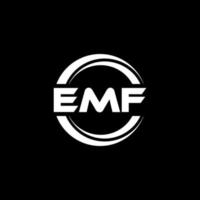 diseño de logotipo de letra emf en ilustración. logotipo vectorial, diseños de caligrafía para logotipo, afiche, invitación, etc. vector