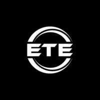 ETE letter logo design in illustration. Vector logo, calligraphy designs for logo, Poster, Invitation, etc.