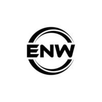 ENW letter logo design in illustration. Vector logo, calligraphy designs for logo, Poster, Invitation, etc.