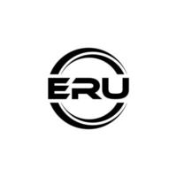 ERU letter logo design in illustration. Vector logo, calligraphy designs for logo, Poster, Invitation, etc.