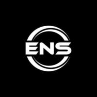 ENS letter logo design in illustration. Vector logo, calligraphy designs for logo, Poster, Invitation, etc.