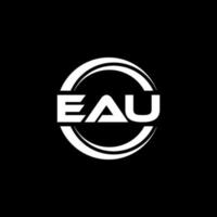 EAU letter logo design in illustration. Vector logo, calligraphy designs for logo, Poster, Invitation, etc.