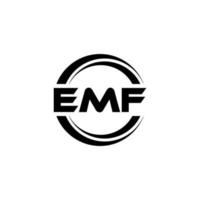 EMF letter logo design in illustration. Vector logo, calligraphy designs for logo, Poster, Invitation, etc.