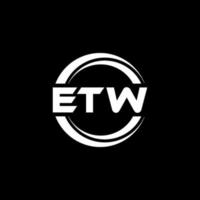 diseño del logotipo de la letra etw en la ilustración. logotipo vectorial, diseños de caligrafía para logotipo, afiche, invitación, etc. vector