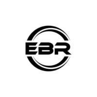 EBR letter logo design in illustration. Vector logo, calligraphy designs for logo, Poster, Invitation, etc.