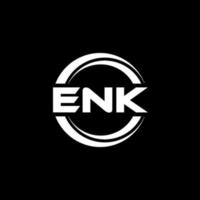 ENK letter logo design in illustration. Vector logo, calligraphy designs for logo, Poster, Invitation, etc.