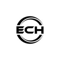 ECH letter logo design in illustration. Vector logo, calligraphy designs for logo, Poster, Invitation, etc.