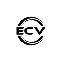 diseño del logotipo de la letra ecv en la ilustración. logotipo vectorial, diseños de caligrafía para logotipo, afiche, invitación, etc. vector