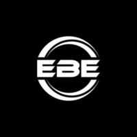 diseño del logotipo de la letra ebe en la ilustración. logotipo vectorial, diseños de caligrafía para logotipo, afiche, invitación, etc. vector