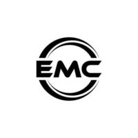 EMC letter logo design in illustration. Vector logo, calligraphy designs for logo, Poster, Invitation, etc.