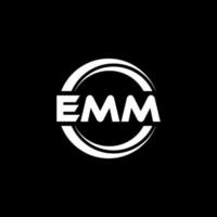 EMM letter logo design in illustration. Vector logo, calligraphy designs for logo, Poster, Invitation, etc.