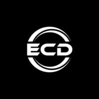 diseño del logotipo de la letra ecd en la ilustración. logotipo vectorial, diseños de caligrafía para logotipo, afiche, invitación, etc. vector