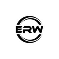 ERW letter logo design in illustration. Vector logo, calligraphy designs for logo, Poster, Invitation, etc.