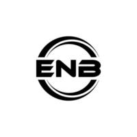 ENB letter logo design in illustration. Vector logo, calligraphy designs for logo, Poster, Invitation, etc.