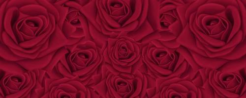 Beautiful red background for postcards and graphic works. Bright roses on a red background. Background, banner, space for text. photo