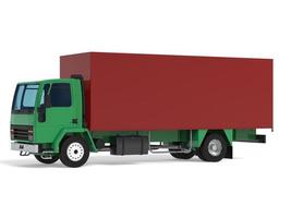Large black truck with a semitrailer. Template for placing graphics. 3d rendering. photo
