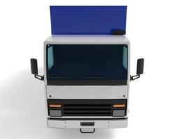 camión de reparto 3d rendering aislado sobre fondo blanco. foto