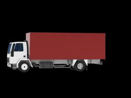 camión de reparto de furgoneta de carga aislado ilustración 3d foto