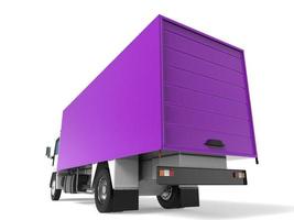 Large black truck with a semitrailer. Template for placing graphics. 3d rendering. photo