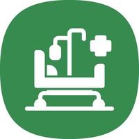 Hospital Bed Vector Icon Design