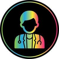 diseño de icono de vector de médico masculino