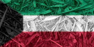 textura de la bandera de kuwait como fondo foto