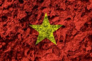 textura de la bandera vietnamita como fondo foto