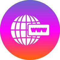 diseño de icono de vector de www