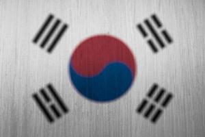 textura de la bandera coreana como fondo foto
