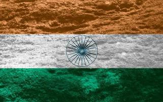 textura de la bandera india como fondo foto