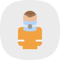 Broken Neck Vector Icon Design