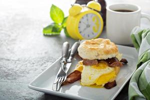 Biscuit breakfast sandwich photo