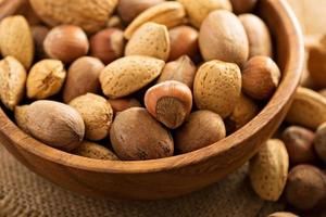 Various nuts in shell photo