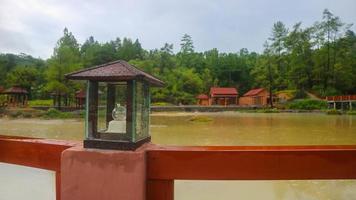 outdoor lamp by the hot water lake photo