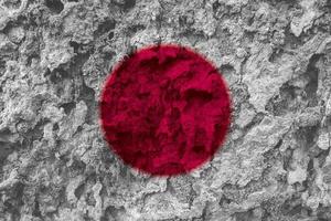 textura de bandera japonesa como fondo foto