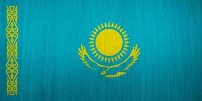 la textura de la bandera de kazajstán como fondo foto