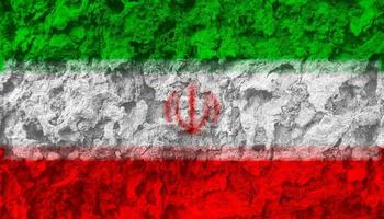 Iranian flag texture as background photo