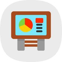 Statistics Presentation Vector Icon Design