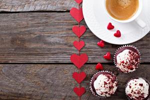 Red velvet cupcakes for Valentines day photo