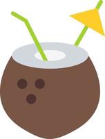 Coconut Drink Vector Icon Design
