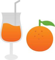 Orange Juice Vector Icon Design