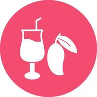 Mango Juice Vector Icon Design