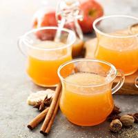 Fall apple cider with warm spices photo