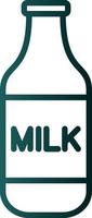 Milk Bottle Vector Icon Design