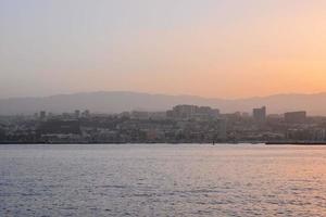 Sunset over the sea photo