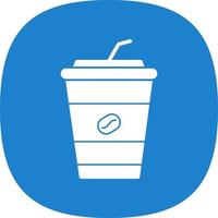 Iced Coffee Vector Icon Design