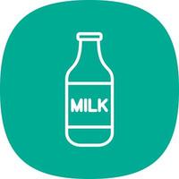 Milk Bottle Vector Icon Design