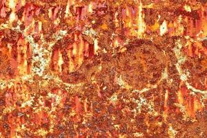 Detailed close up surface of rusty metal and steel with lots of corrosion in high resolution photo